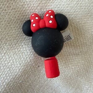 Minnie Mouse Black and Red straw topper
